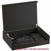 photo DUETTO Cutlery Service - 49 Pieces - Leather Handle - Black 2